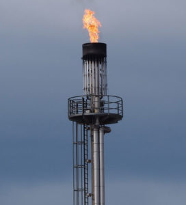 Gas flare stack